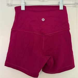 lululemon athletica Pink High Waist Performance Shorts